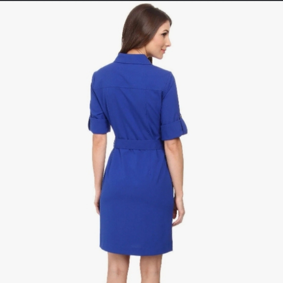 Retail $120 Sleeve Belted Shirt Dress by MICHAEL Michael Kors - Picture 4 of 6